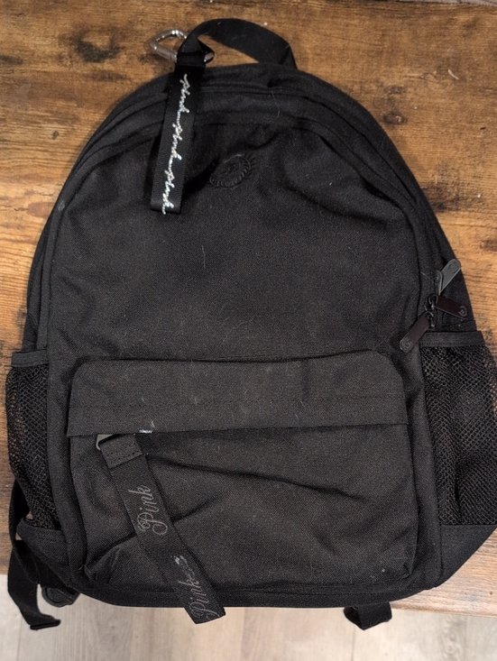 PINK Victoria's Secret Handbags - PINK Victoria's Secret Black Men's Backpack with Branded Pull Tabs